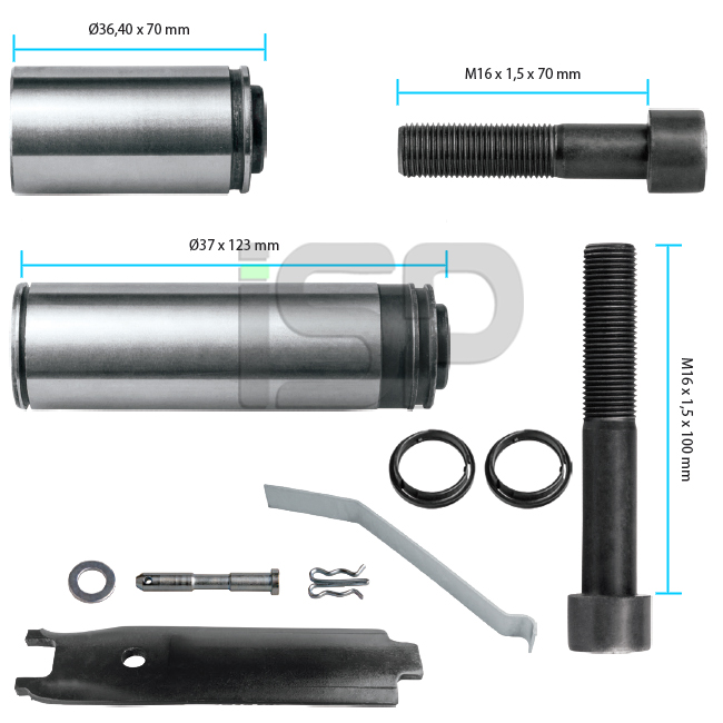 0980105810-Caliper Pin-Brake Pad Retainer Repair Kit