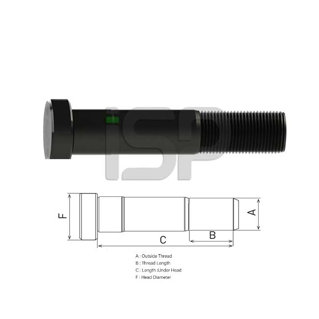 MERCEDES AXLE WHEEL BOLT 100 MM