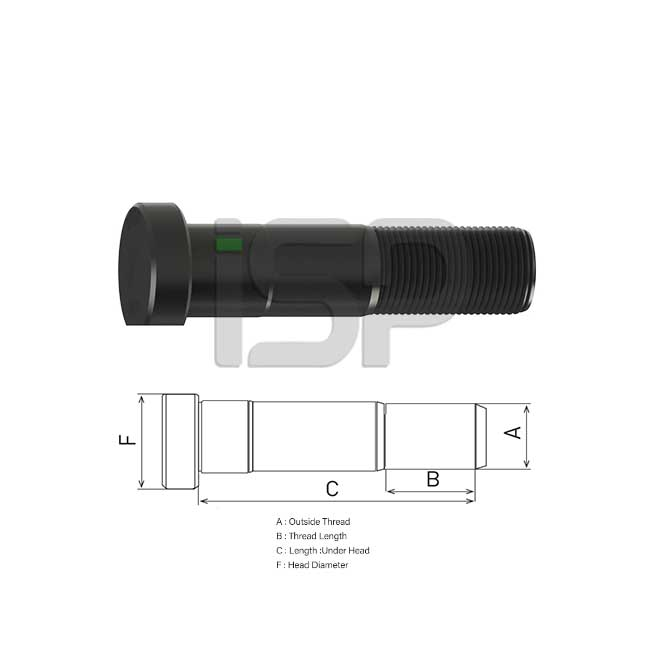 MAN FRONT WHEEL BOLT 22.190