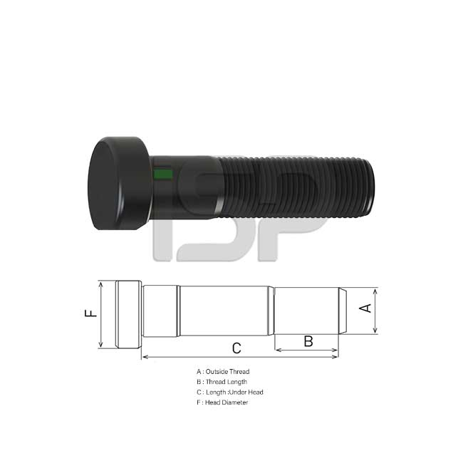 MAN FRONT WHEEL BOLT FORTUNA 65 MM